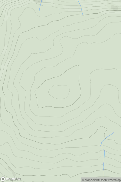Thumbnail image for Hart Hill [Welsh Borders S] showing contour plot for surrounding peak